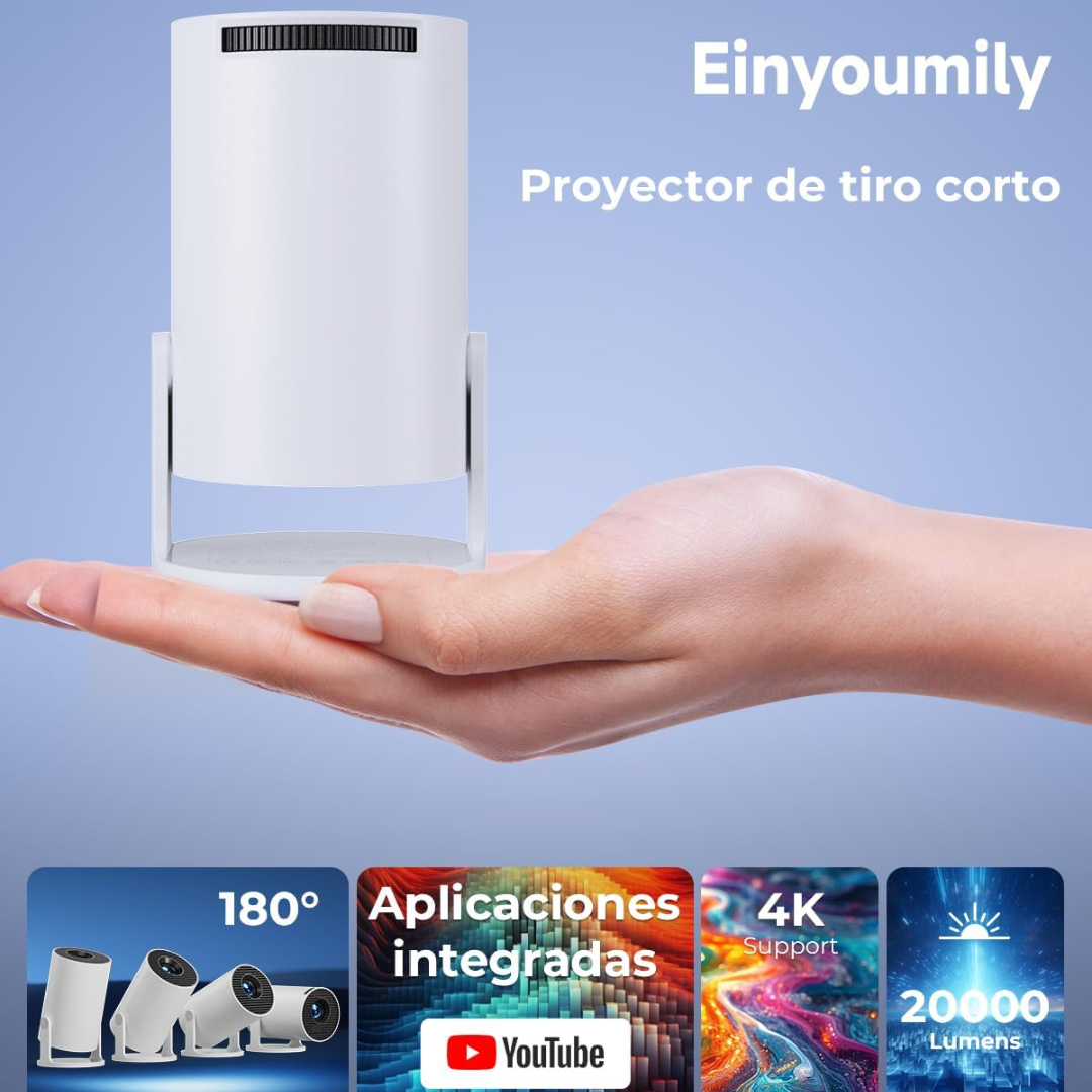 Proyector 4K + Wifi + Bluetooth