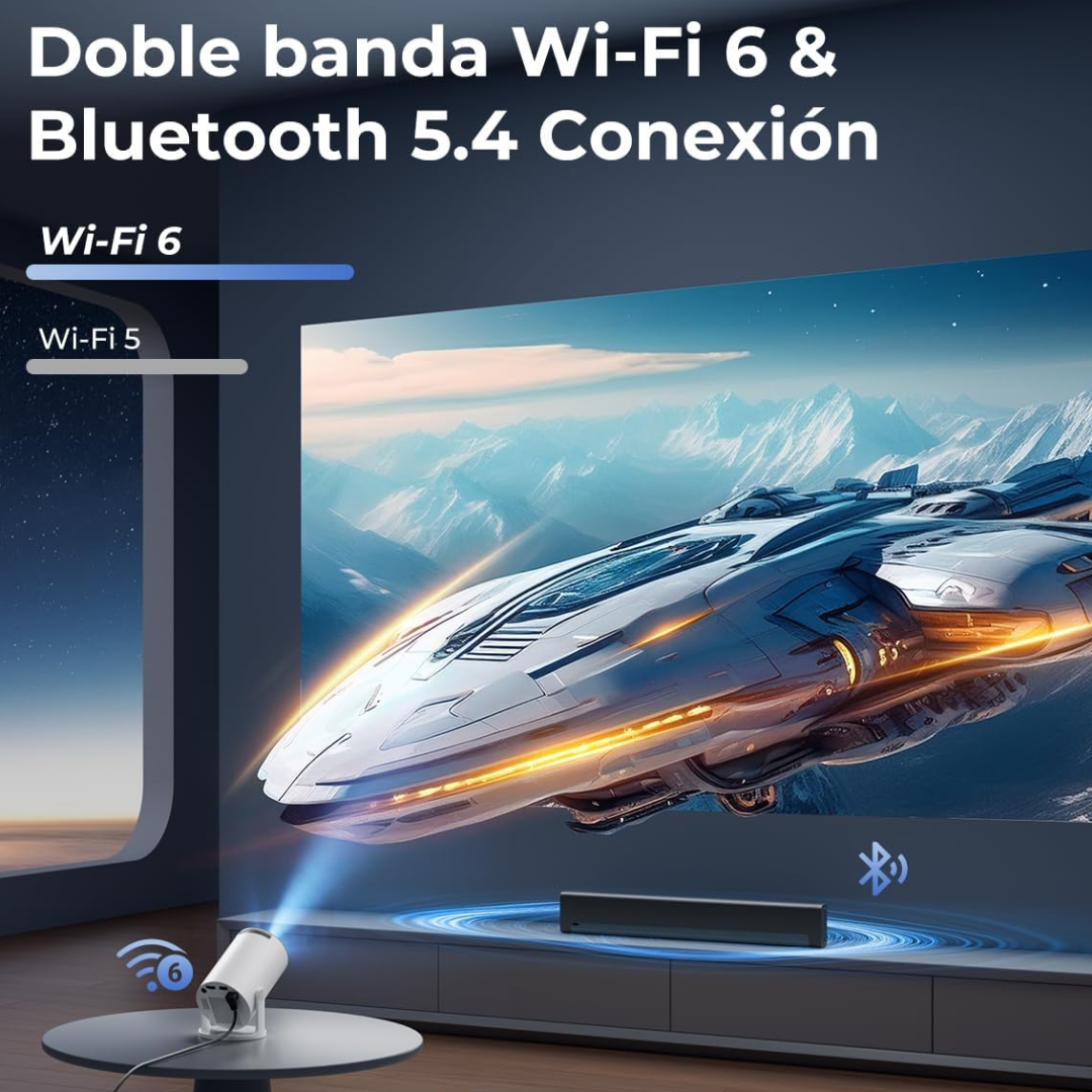Proyector 4K + Wifi + Bluetooth