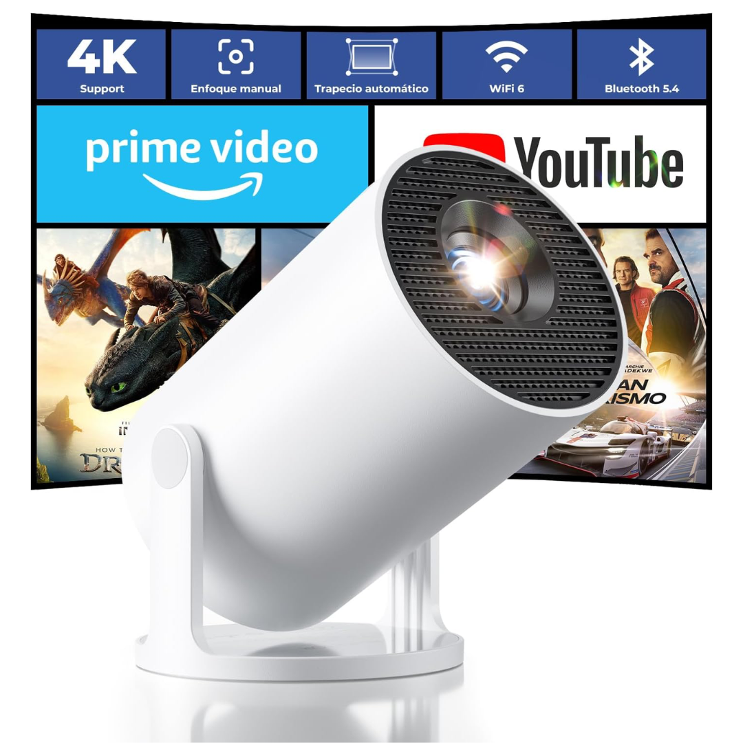 Proyector 4K + Wifi + Bluetooth